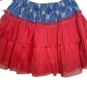 Matilda Jane Skirt Baby Girl Size 2 Amber Pink Tutu Twirl Red Tulle 182048